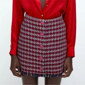 Zara Knit Button Up Skirt